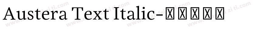Austera Text Italic字体转换